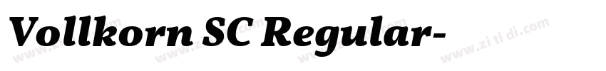 Vollkorn SC Regular字体转换 Vollkorn SC Regular字体转换